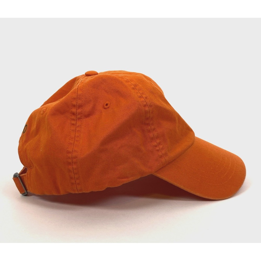 Polo Ralph Lauren Hat Cap Orange Strap Back Green Pony Embroidered One Size Dad - Picture 3 of 8
